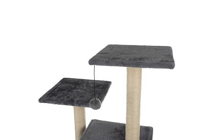 Szare drapaki dla kotów - 71 x 44 x 34 cm