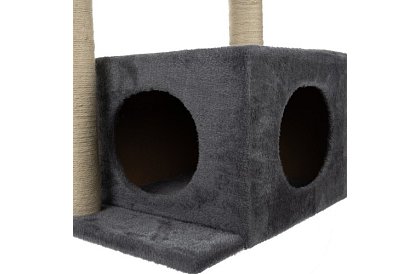 Szare drapaki dla kotów - 71 x 44 x 34 cm