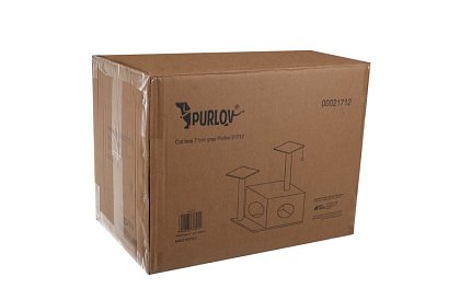 Szare drapaki dla kotów - 71 x 44 x 34 cm