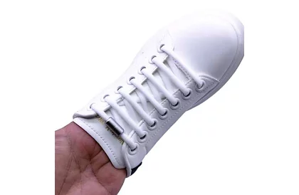 Elastyczne sznurówki do butów - bez wiązania - białe