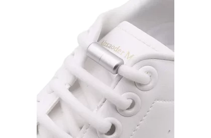 Elastyczne sznurówki do butów - bez wiązania - białe