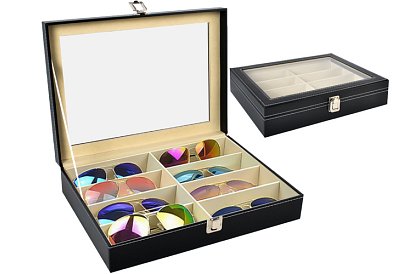 Organizator na okulary z 8 przegródkami