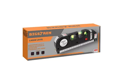 Laserowy poziomica z rozwijanym metrem – 250 cm