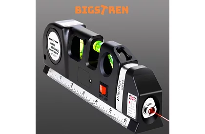 Laserowy poziomica z rozwijanym metrem – 250 cm