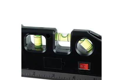 Laserowy poziomica z rozwijanym metrem – 250 cm