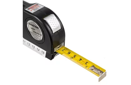 Laserowy poziomica z rozwijanym metrem – 250 cm