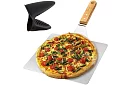 Stalowa łopata do pizzy z drewnianą rączką