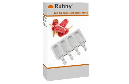 Silikonowa forma na lody + 50 patyczków
