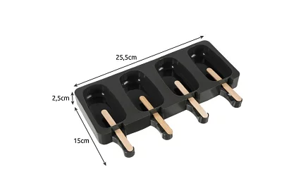 Silikonowa forma na lody + 50 patyczków