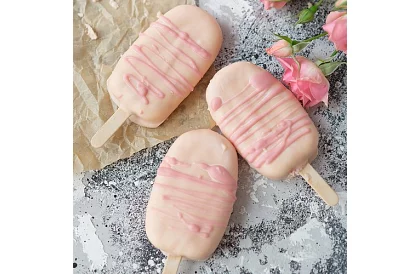 Silikonowa forma na lody + 50 patyczków