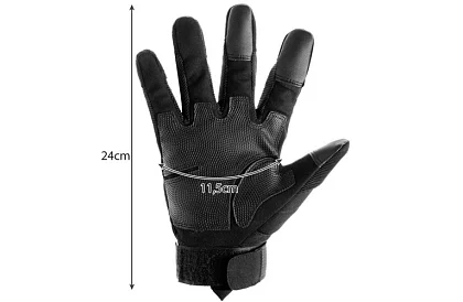 Rękawice taktyczne dotykowe - rozmiar XL - czarne