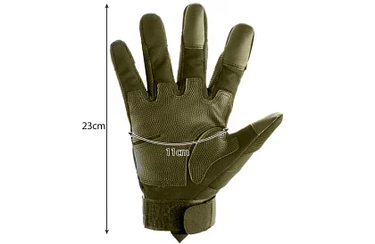 Rękawice taktyczne dotykowe - rozmiar L - khaki