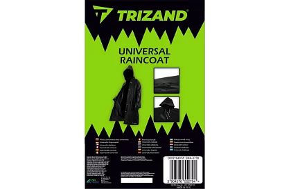 Silna czarna oversize peleryna