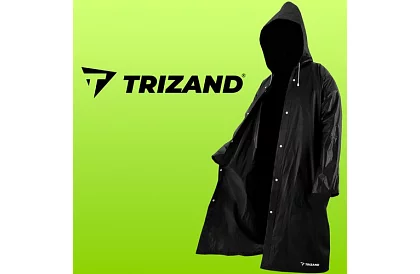 Silna czarna oversize peleryna