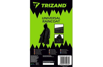 Silna czarna oversize peleryna