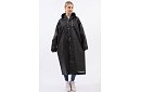 Silna czarna oversize peleryna
