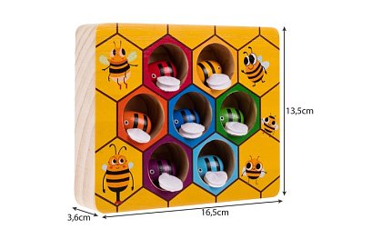 Złap pszczółkę – drewniana gra edukacyjna