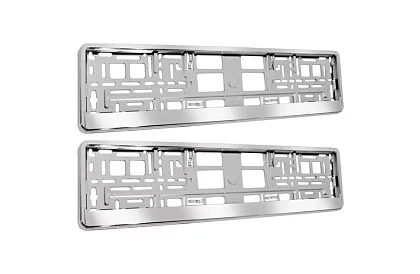 Rama pod SPZ – srebrny – 2 sztuki