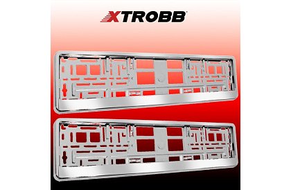 Rama pod SPZ – srebrny – 2 sztuki