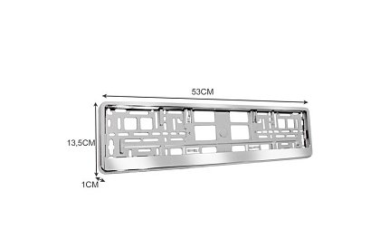 Rama pod SPZ – srebrny – 2 sztuki