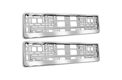 Rama pod SPZ – srebrny – 2 sztuki