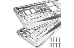 Rama pod SPZ – srebrny – 2 sztuki