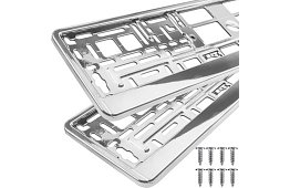 Rama pod SPZ – srebrny – 2 sztuki