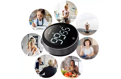 LCD minutnik kuchenny z magnesem