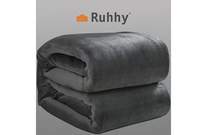 Miękka ciepła mocna kołdra 200x160 cm - szara