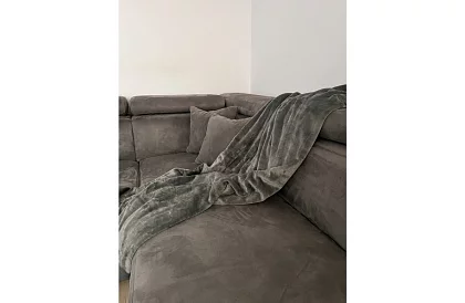 Miękka ciepła mocna kołdra 200x160 cm - szara