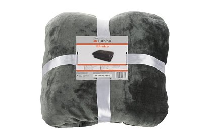 Miękka ciepła mocna kołdra 200x160 cm - szara