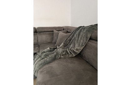 Miękka ciepła mocna kołdra 200x160 cm - szara