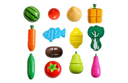 Drewniana zabawka – krojenie warzyw z akcesoriami - 34 części