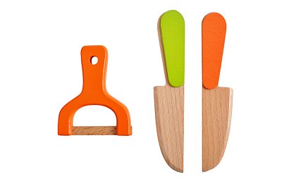 Drewniana zabawka – krojenie warzyw z akcesoriami - 34 części