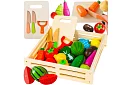 Drewniana zabawka – krojenie warzyw z akcesoriami - 34 części