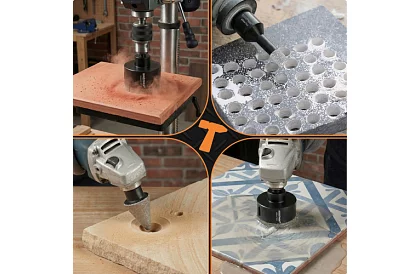 Wiertła diamentowe M14 - 6–68 mm – zestaw 7 sztuk