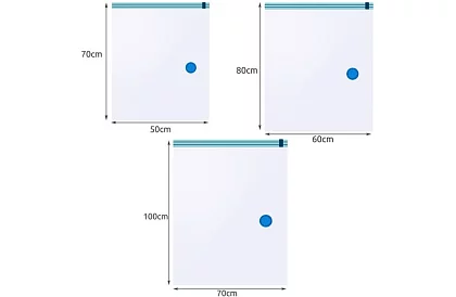 Zestaw worków próżniowych – 3 rozmiary - 15 szt.