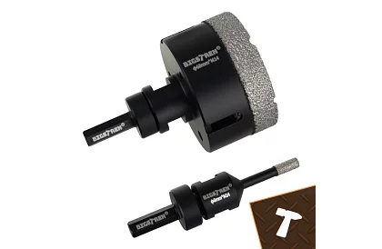 Wiertła diamentowe M14 6–68 mm - zestaw 7 części + adapter