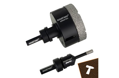 Wiertła diamentowe M14 6–68 mm - zestaw 7 części + adapter