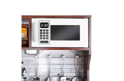 Drewniana kuchnia dziecięca XL z akcesoriami - brązowa