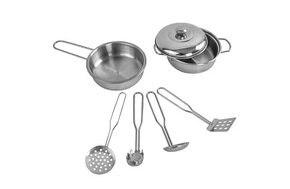 Drewniana kuchnia dziecięca XL z akcesoriami - brązowa