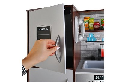 Drewniana kuchnia dziecięca XL z akcesoriami - brązowa