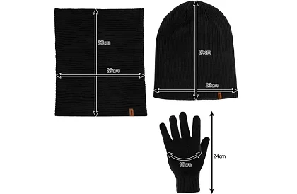 Zimowy zestaw Trizand – czapka + komin + rękawice