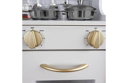 Drewniana kuchnia dziecięca XL z akcesoriami – biała