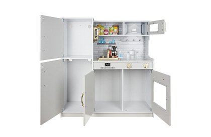 Drewniana kuchnia dziecięca XL z akcesoriami – biała