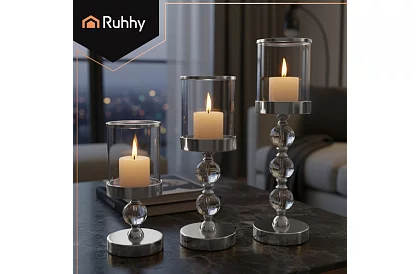 Zestaw 3 świeczników – Glamour