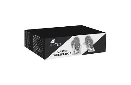Obrotowe gumowe kółka – zestaw 4 sztuki