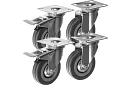Obrotowe gumowe kółka – zestaw 4 sztuki