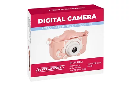 Aparat cyfrowy dla dzieci z kartą 32GB - różowy