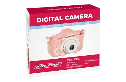 Aparat cyfrowy dla dzieci z kartą 32GB - różowy